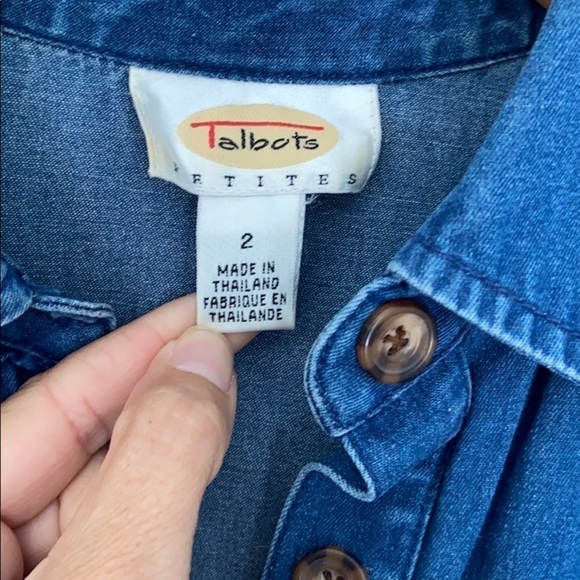 Talbots denim dress with pockets - Picture 3 of 6